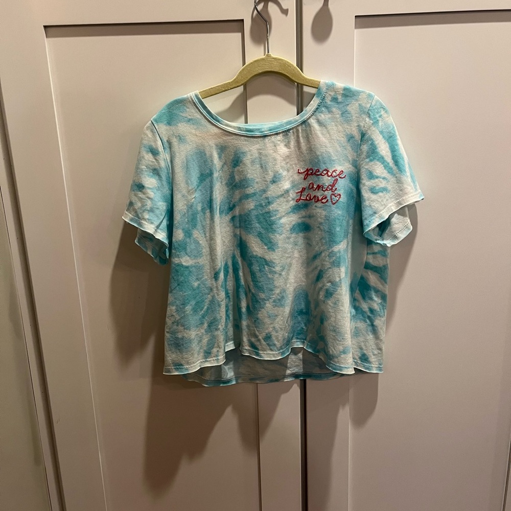 True Craft Size XL Cropped Tie Dye T-Shirt